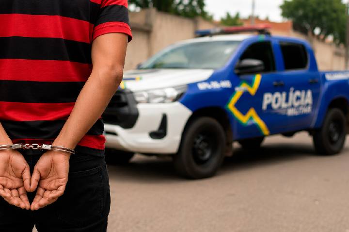 JI-PARANÁ: ABORDAGEM DE ROTINA DA PMRO RESULTA EM CUMPRIMENTO DE MANDADO DE PRISÃO
