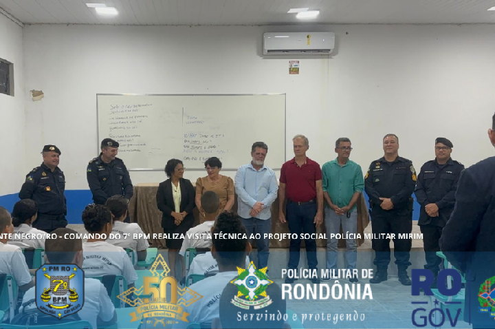 MONTE NEGRO/RO – COMANDO DO 7º BPM REALIZA VISITA TÉCNICA AO PROJETO SOCIAL POLÍCIA MILITAR MIRIM