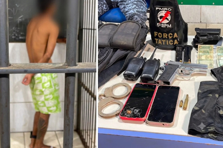 Suspeito de integrar facção é preso com arma e tenta subornar policiais com R$ 5 mil em Porto Velho