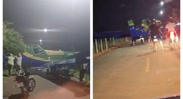 Avião agrícola faz pouso de emergência em estrada de Pimenta Bueno