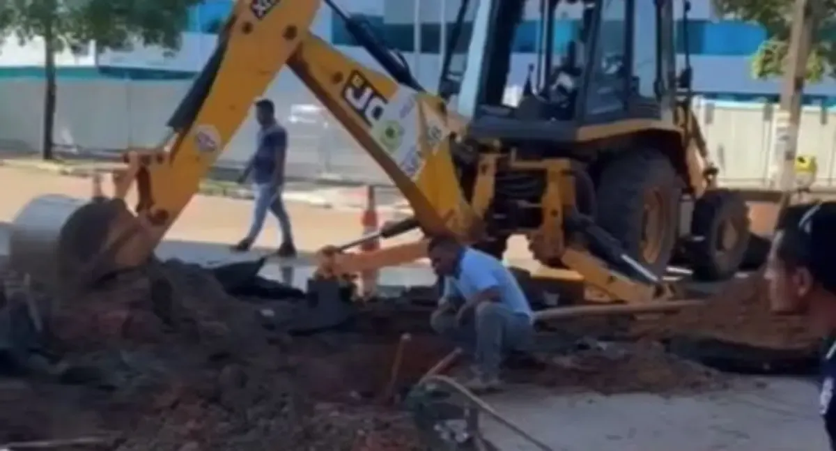 Após solicitação do vereador Pedro Geovar, Semob realiza tapa-buraco na esquina CPA