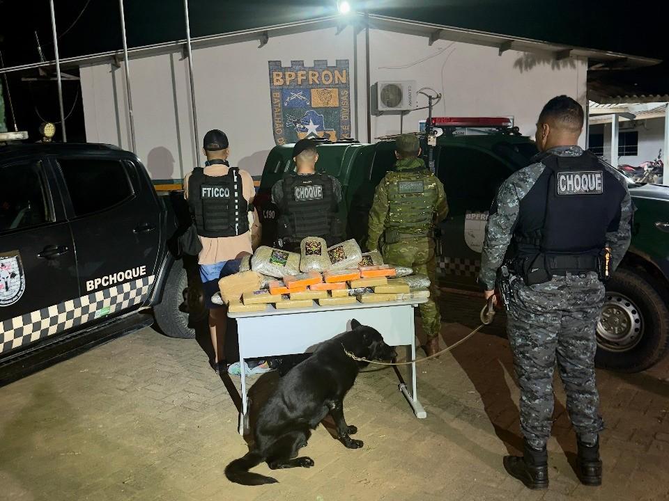 Forças de segurança apreendem mais de 30 kg de drogas durante operação na BR-364