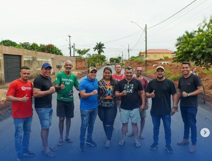 Rua Tailândia é asfaltada após atuação do vereador Edimilson Dourado
