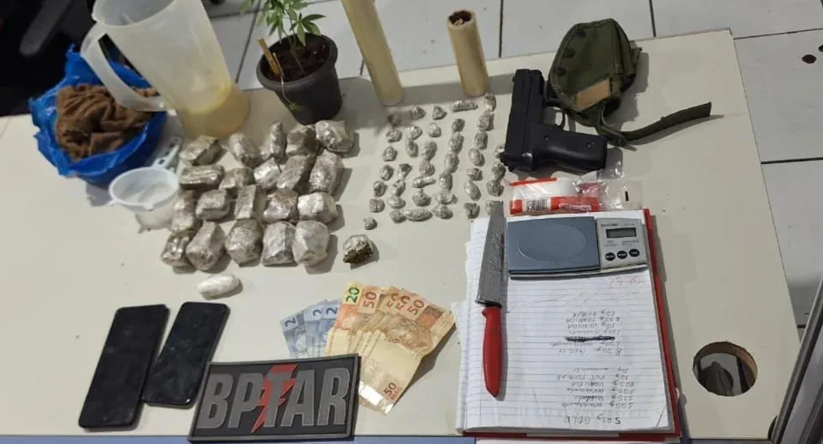 Adolescente é apreendido com drogas, dinheiro e pé de maconha na zona Sul de Porto Velho