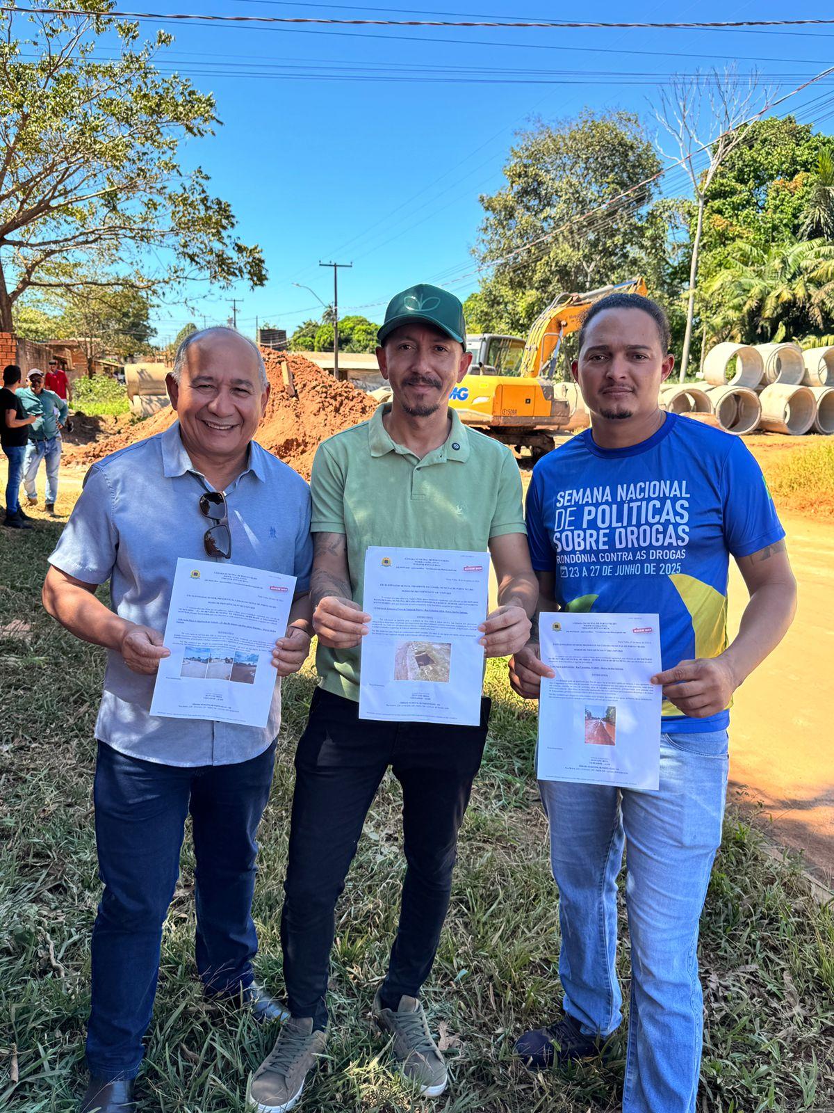 Vereador Jeovane Ibiza acompanha obras no Jardim Santana após solicitações de melhorias