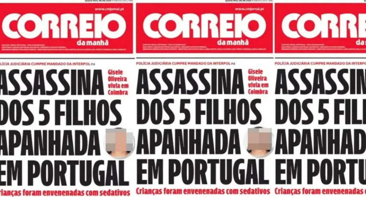 Brasileira acusada de matar cinco filhos com veneno é presa em Portugal