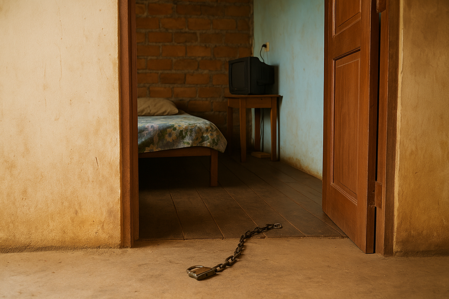 Mulher em Vilhena acorrenta filho de 11 anos para evitar que ele vá às ruas