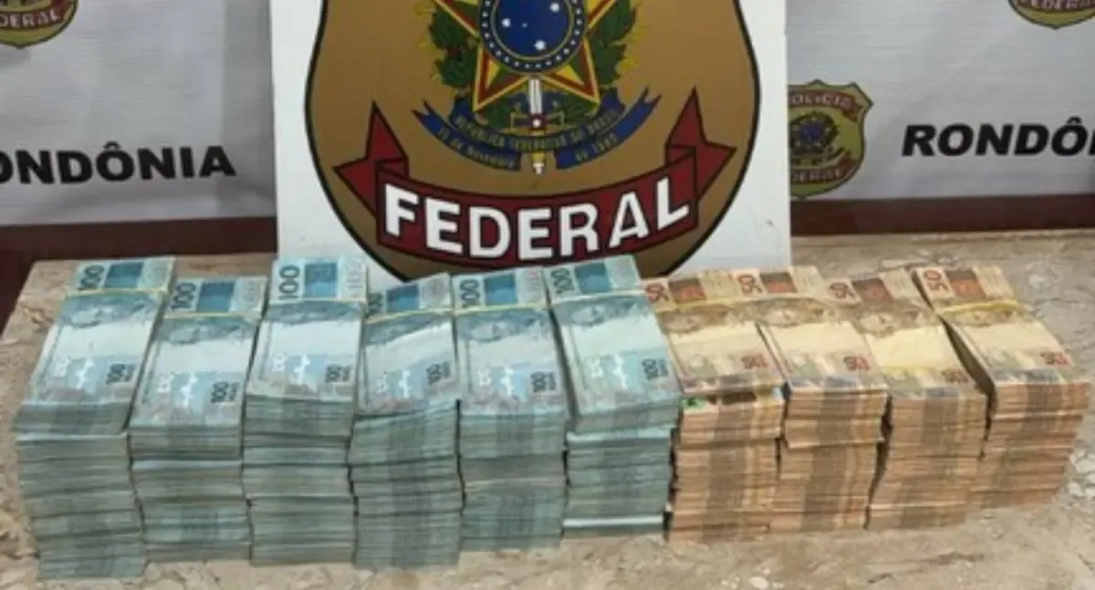 PF apreende R$ 600 mil e prende suspeito por porte ilegal de arma de fogo em Rondônia