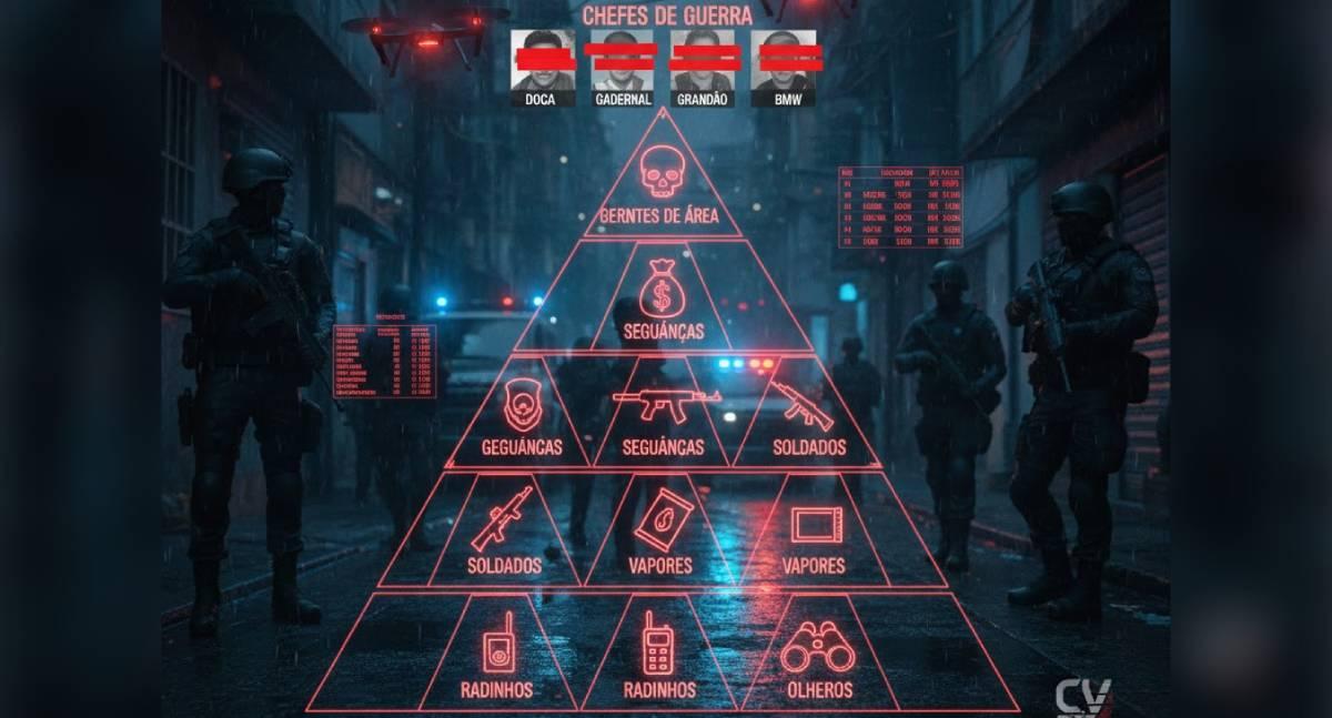 Comando Vermelho tem hierarquia de 7 níveis com ‘chefes de guerra’ no topo