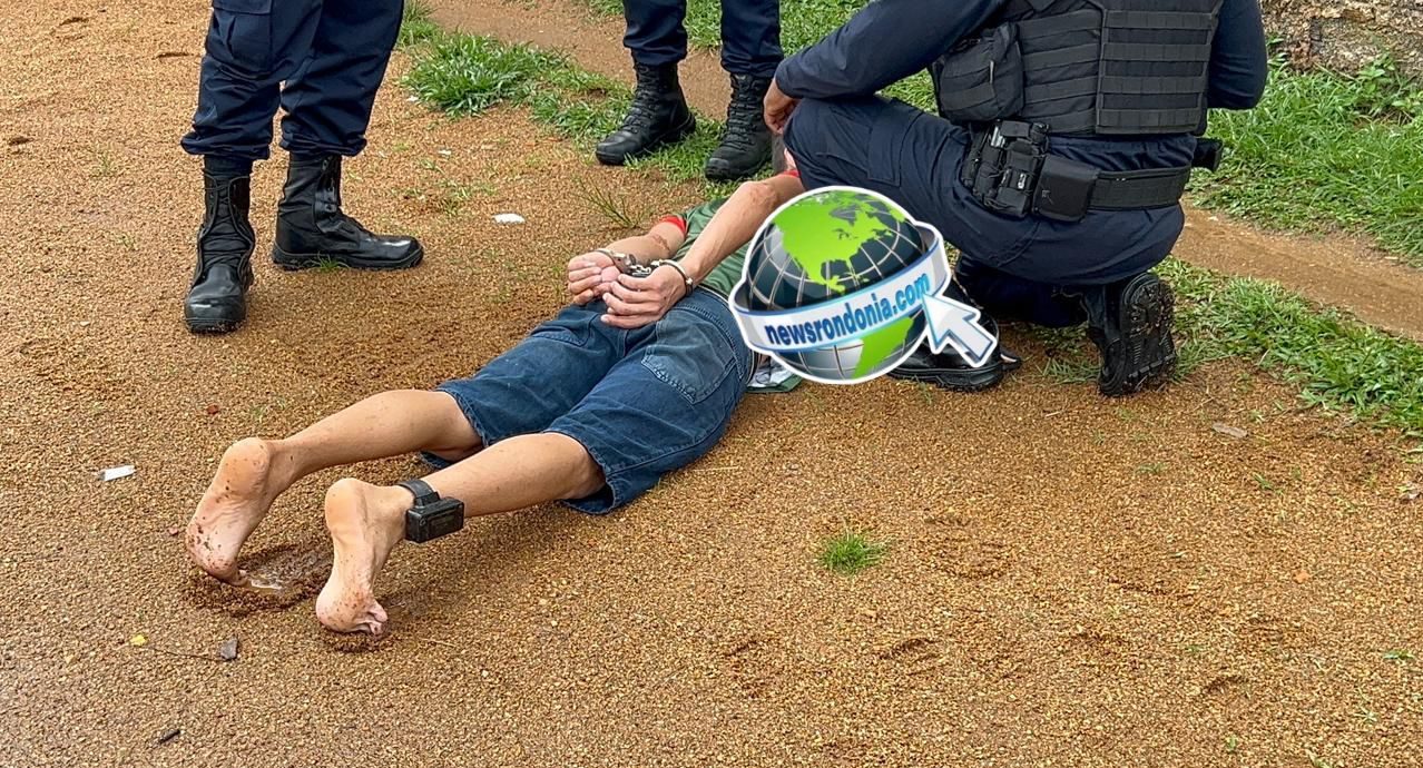 Mulher é baleada e apenado monitorado é preso pelo 9° BPM em Porto Velho