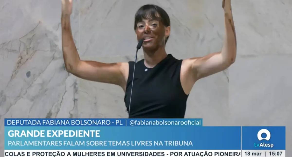 Deputados pedem cassação de Fabiana Bolsonaro por prática de blackface na Alesp