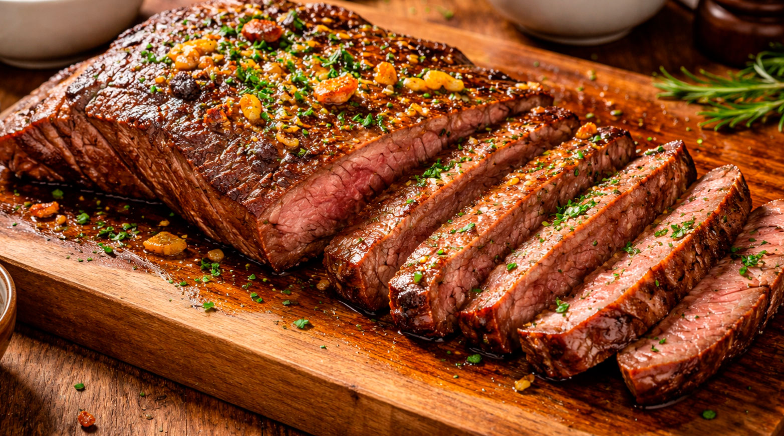 Receita de fraldinha assada com alho e manteiga