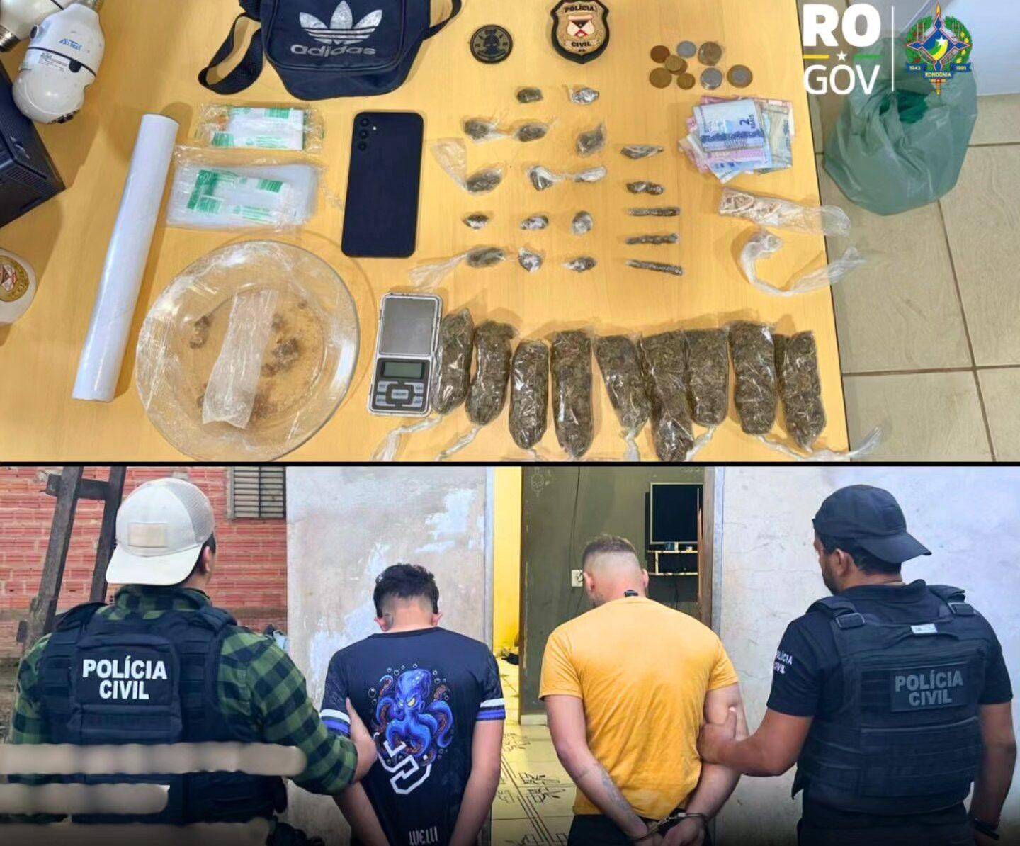 Foragido é preso e adolescente apreendido em ação contra o tráfico de drogas