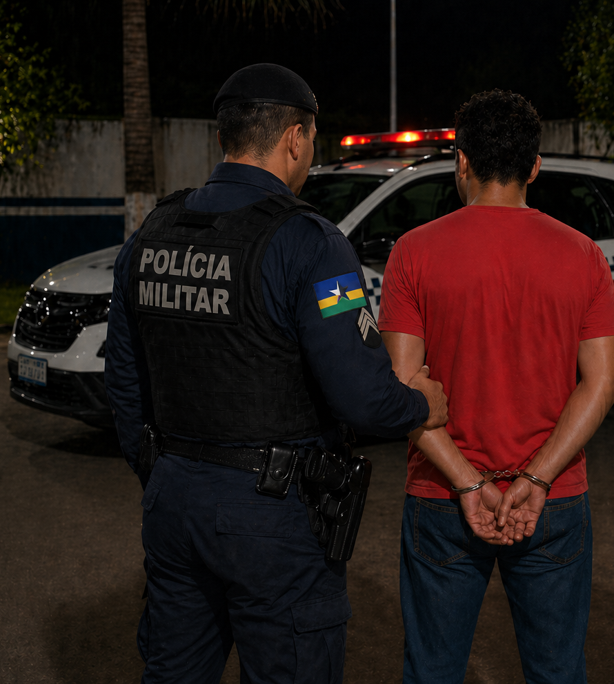 PMRO atua em ocorrência de violência doméstica e realiza prisão em Guajará-Mirim