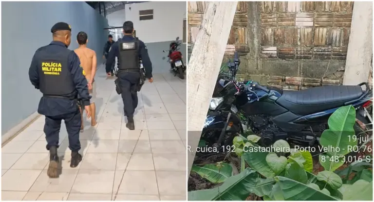 Jovem é preso após ameaçar familiares com facão e agredir irmão de 14 anos em Nova Mutum Paraná