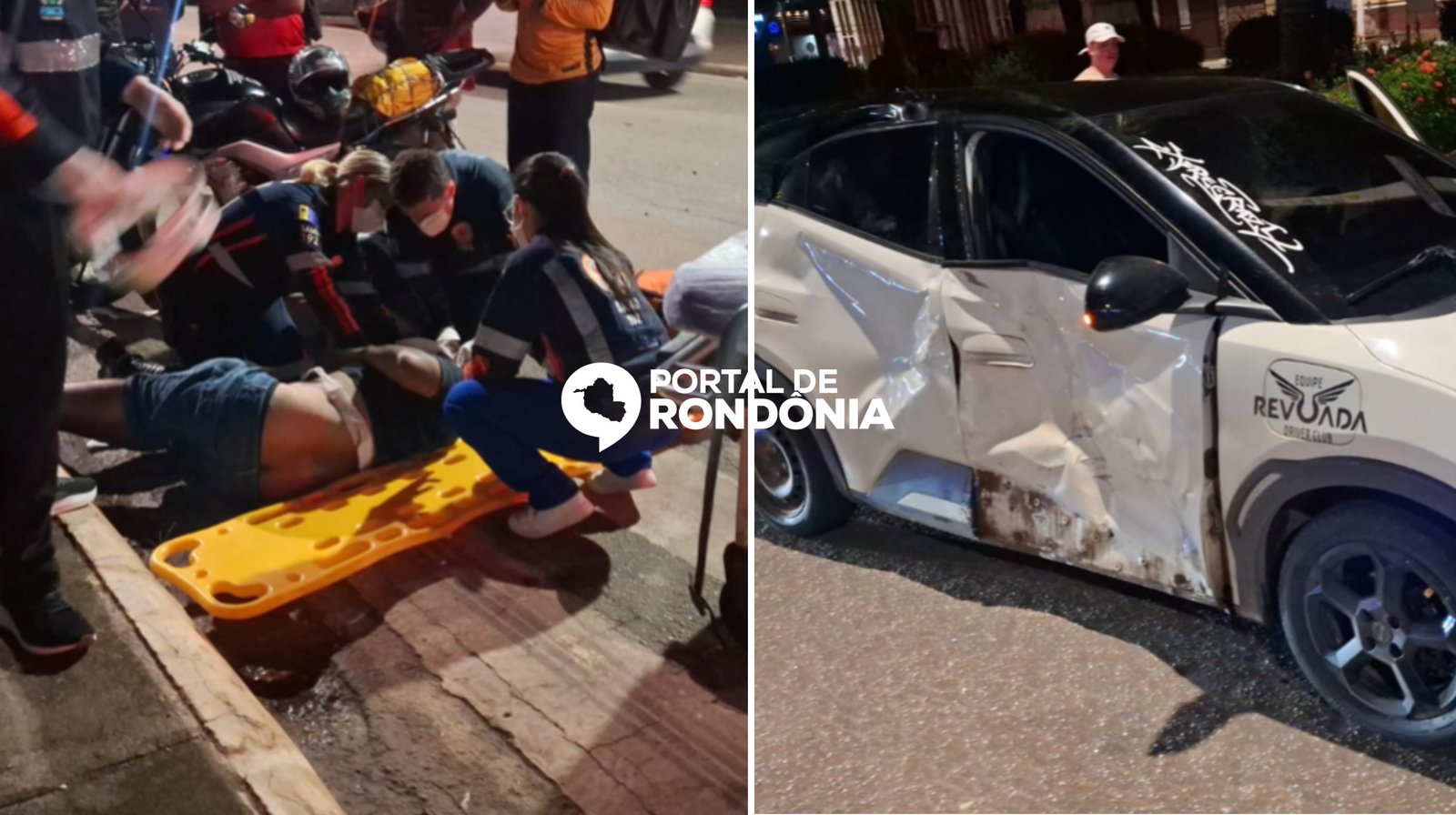 Grave acidente deixa motoboy inconsciente em cruzamento da Avenida Jorge Teixeira