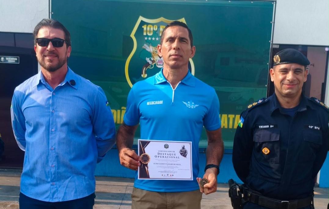 SUBTENENTE PM GLEISON RECEBE CERTIFICADO DE DESTAQUE OPERACIONAL